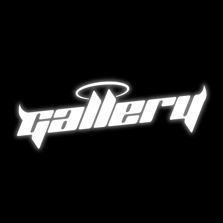 Custom car window decals and vinyl car stickers for vehicles. Halo "Gallery" logo, on black background