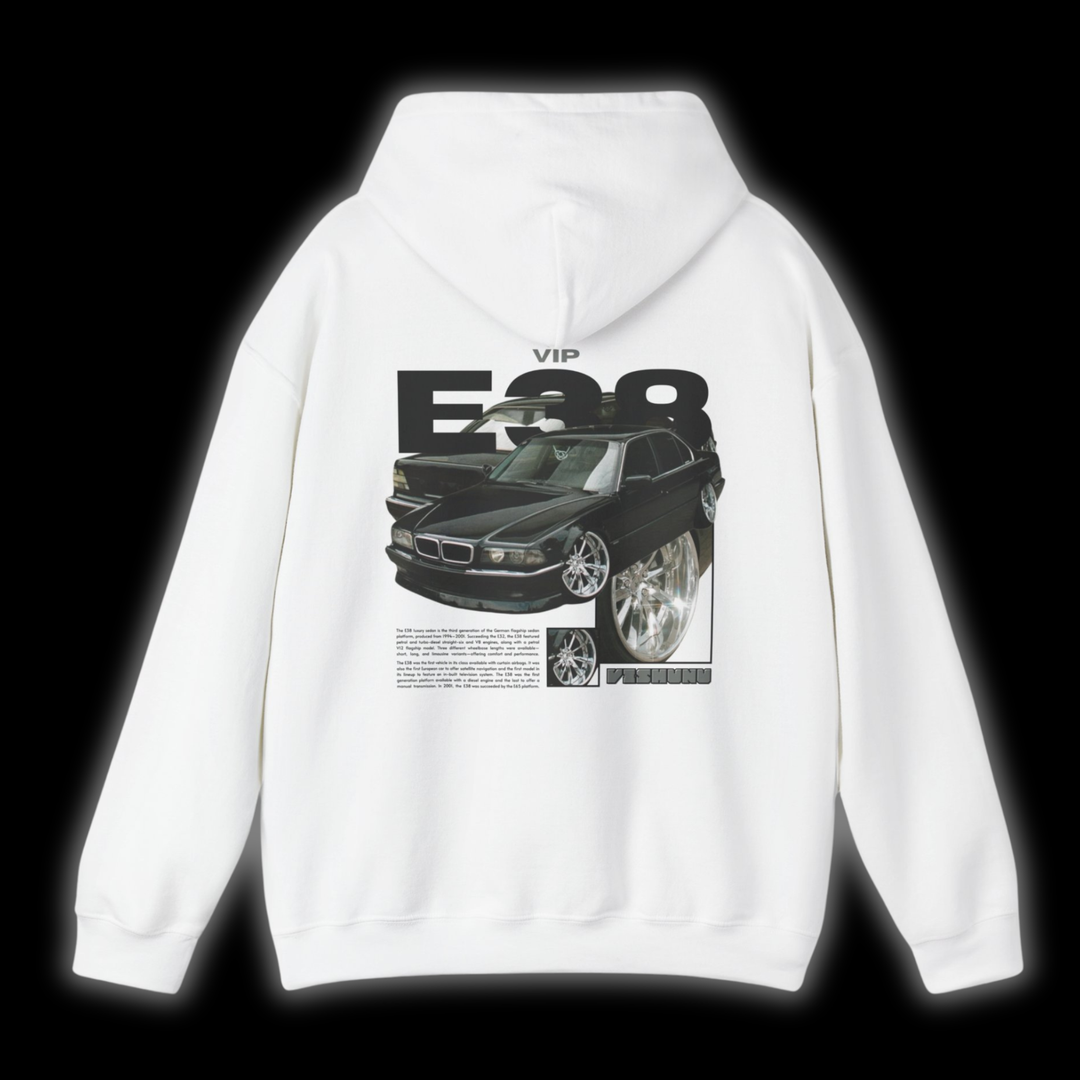 Black hoodie with Lexus GS300 / Aristo Jzs147 graphic on the back, picture of the rear, black background