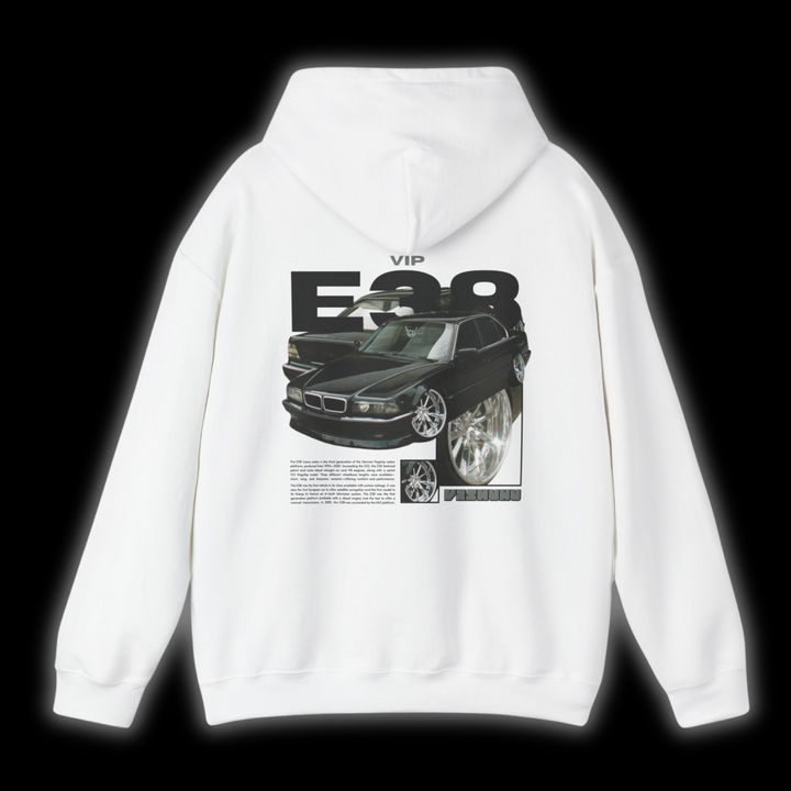 Black hoodie with Lexus GS300 / Aristo Jzs147 graphic on the back, picture of the rear, black background