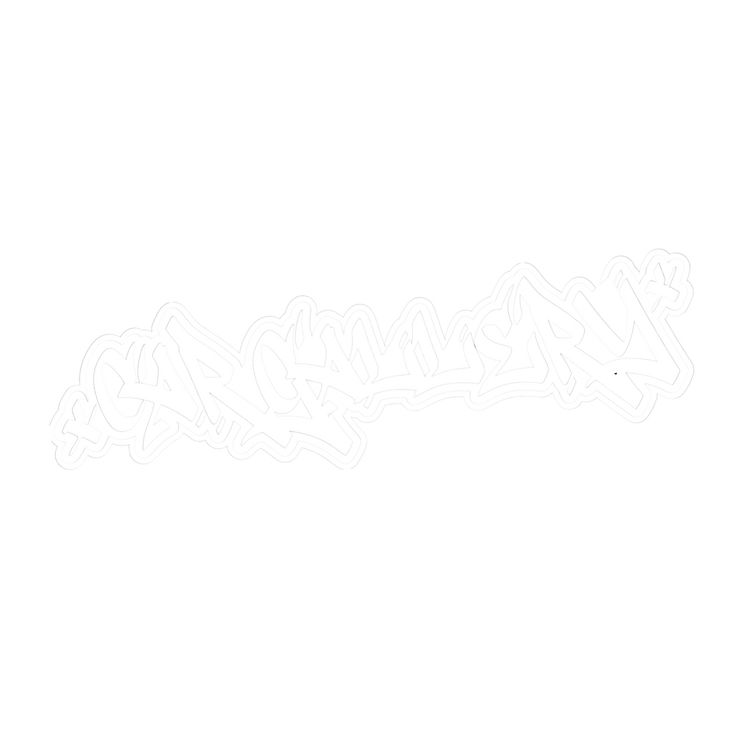 Custom car window decals and vinyl car stickers for vehicles. Graffiti "Car Gallery" logo, on black background